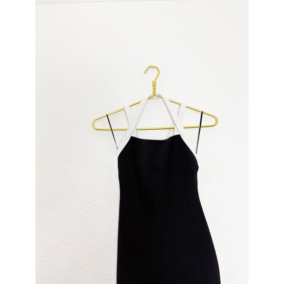 Zara Womens Black Sleeveless Halter Neck Midi Dress Small Preppy Old Money - Picture 4 of 15